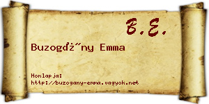 Buzogány Emma névjegykártya